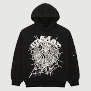 Black and white spider hoodie.